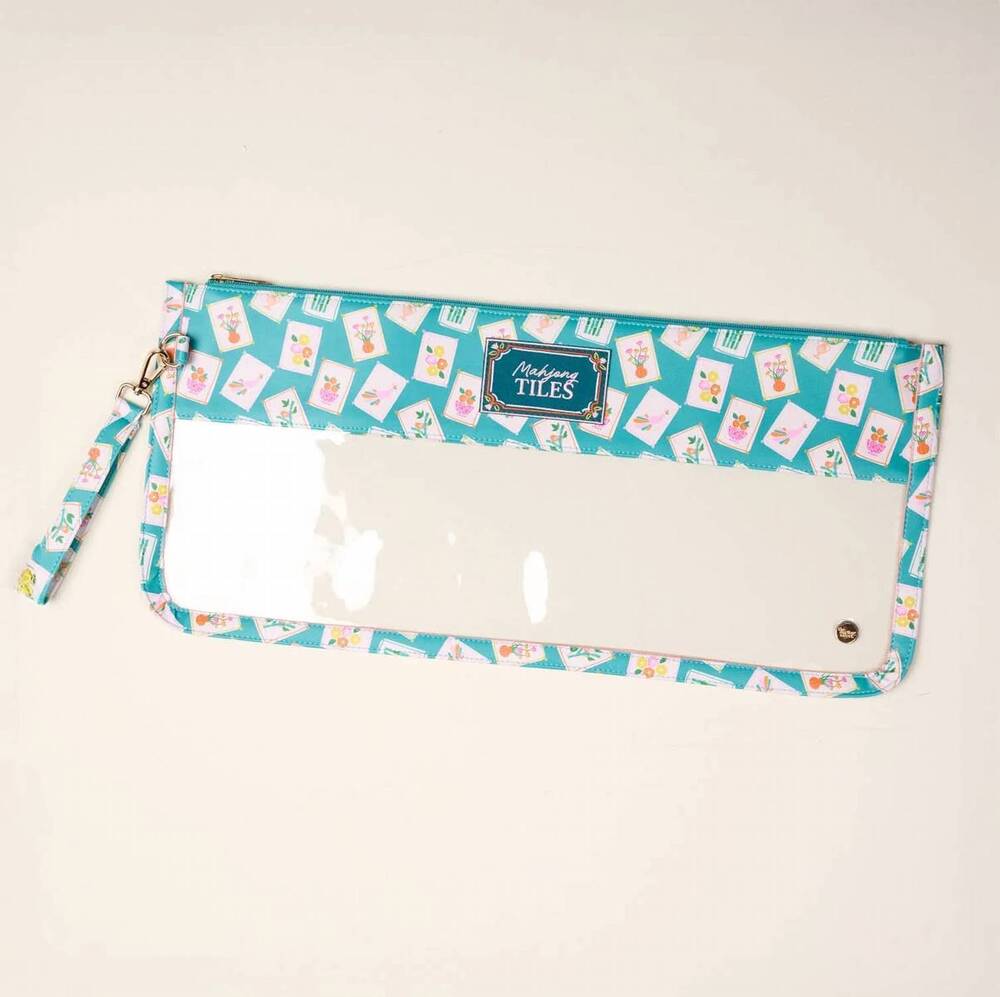 NEW THE DARLING EFFECT mahjong tile keeper pouch in teal
